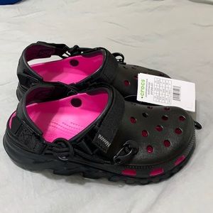 Black/Pink Post Malone x Crocs Duet Max II
